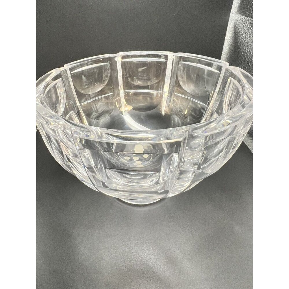 Orrefors Thousand Windows Crystal Bowl 0395-131 Signed Simon Gate 8-1/4 inch Dia - Picture 6 of 12
